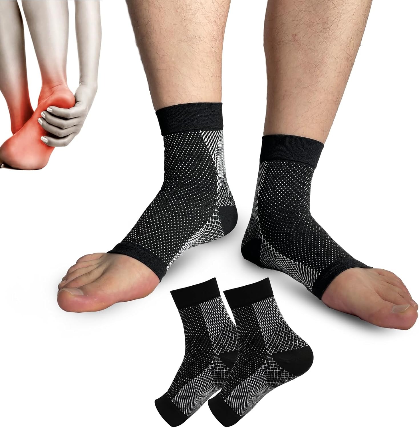 Ankle Brace Sock - 1 paire de chaussettes de compression