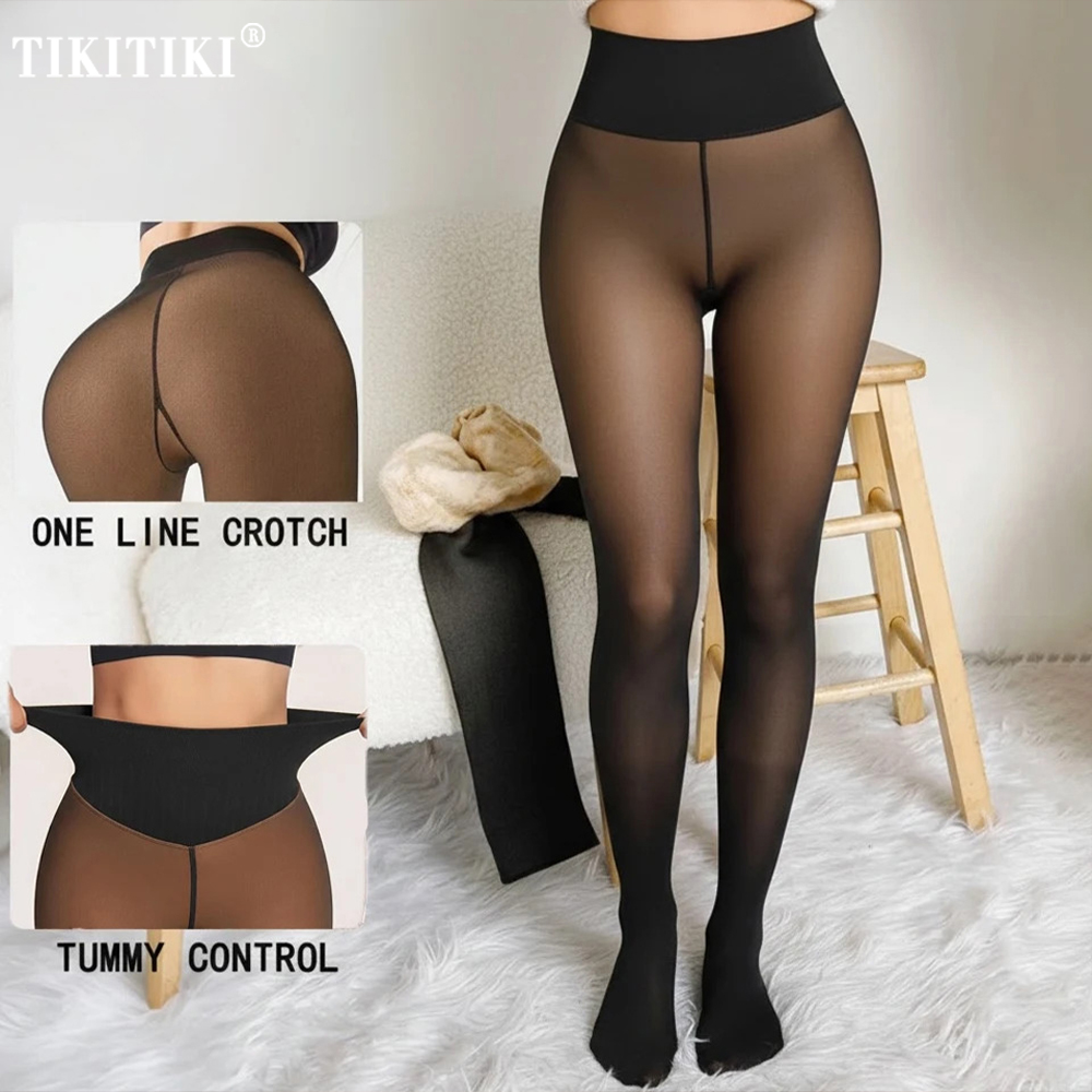 Tights Pantyhose Sheer - Collants doublés polaire à une couture