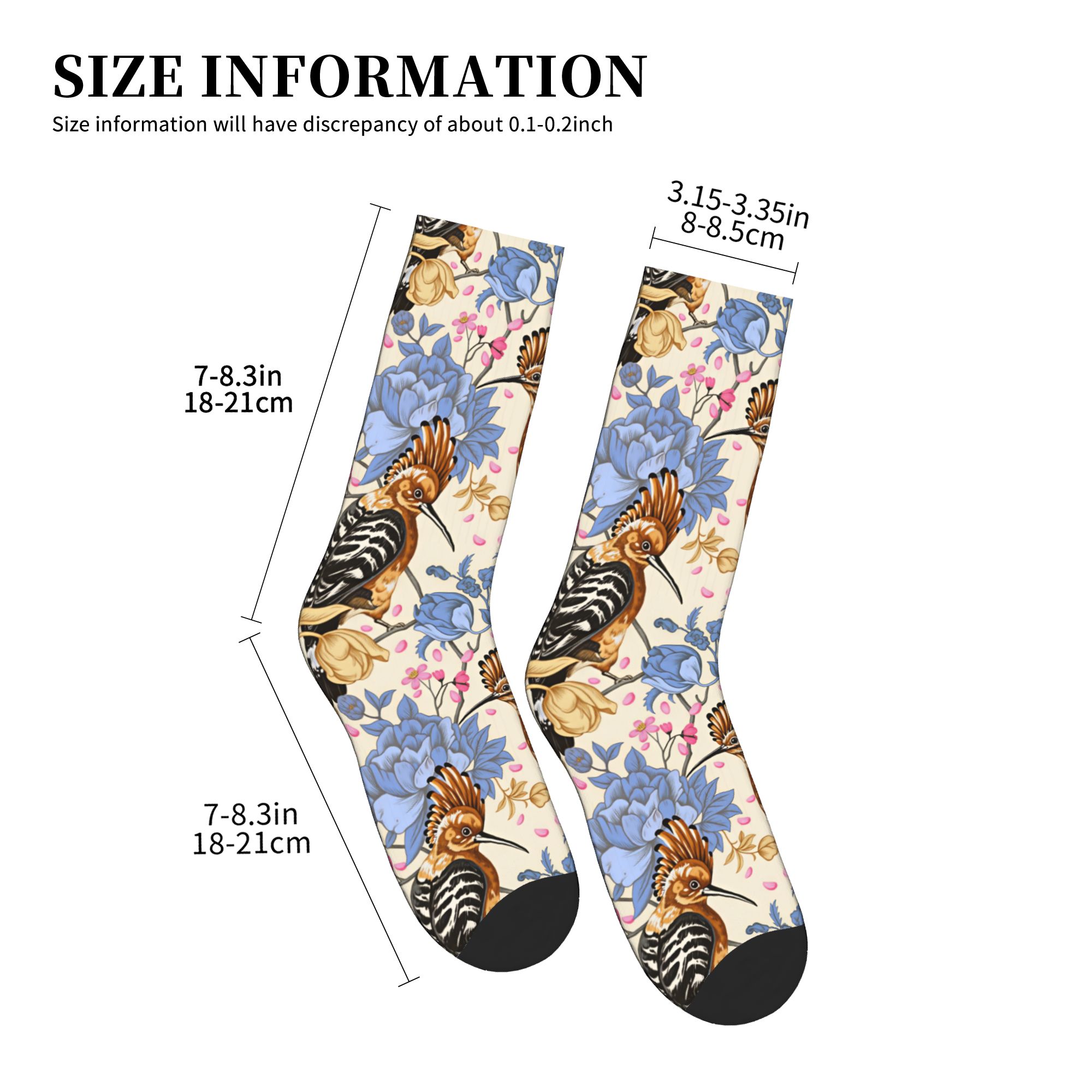 Hoopoe Bird Blue Peony – chaus - Dress Sock Men avis et prix