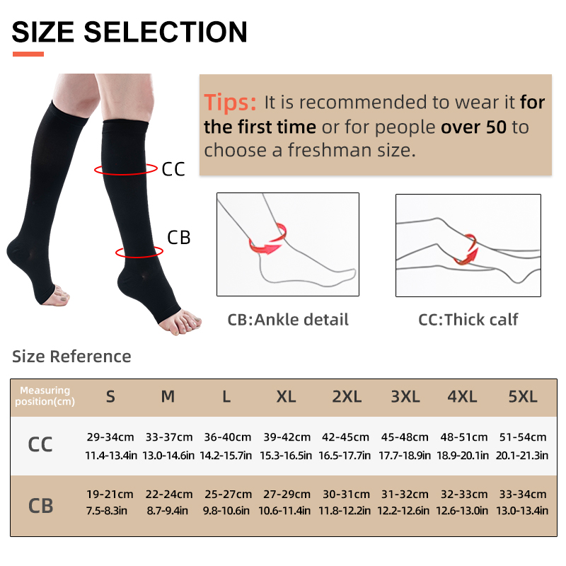 S-5XL 2 pièces/paire médical c - Compression Sleeve Calf avis et prix